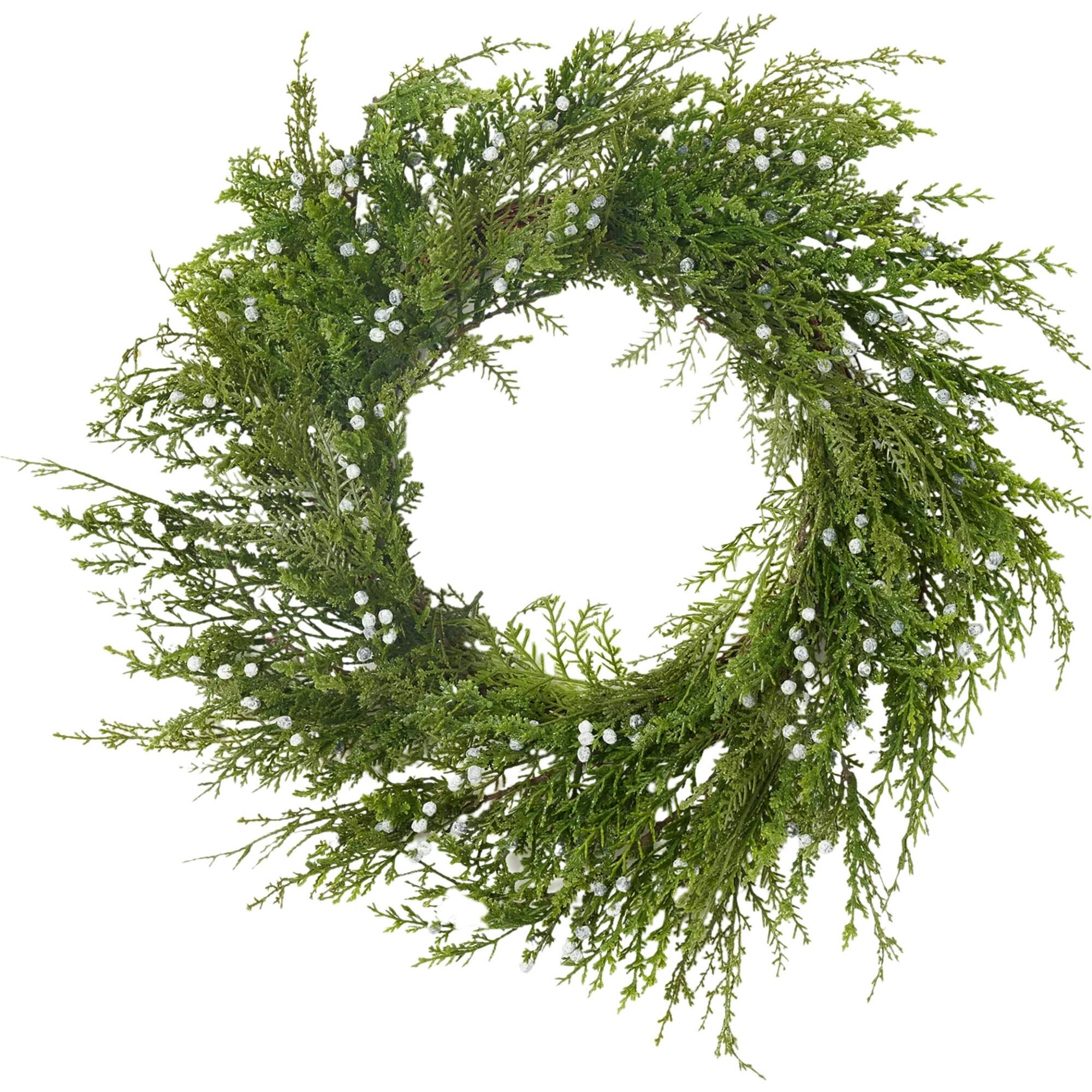 Seeding Winter Juniper Berry Greenery Classic Holiday Front Door Wreath