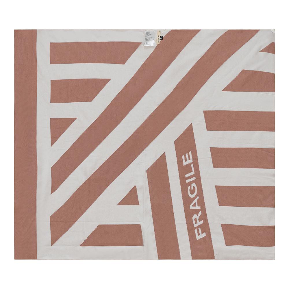 Pattern Knit Blanket Black/Off White