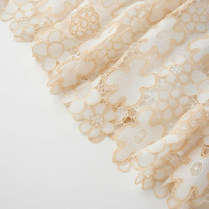 Haley Embroidered Frill Maxi Dress