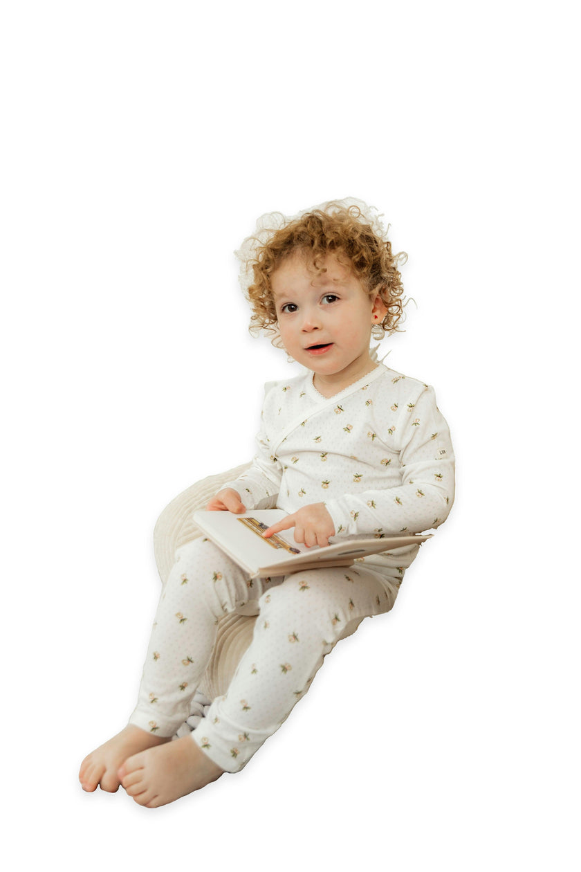 Floral Print Pointelle 2Pc Set