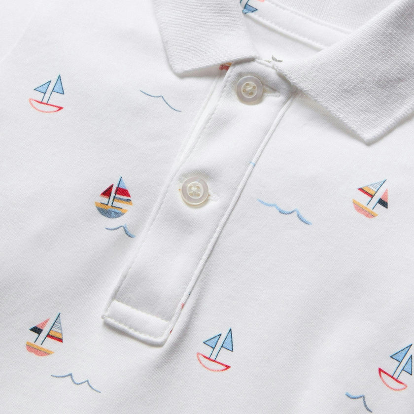 Baby's Pima Louis Play Romper in Bateau