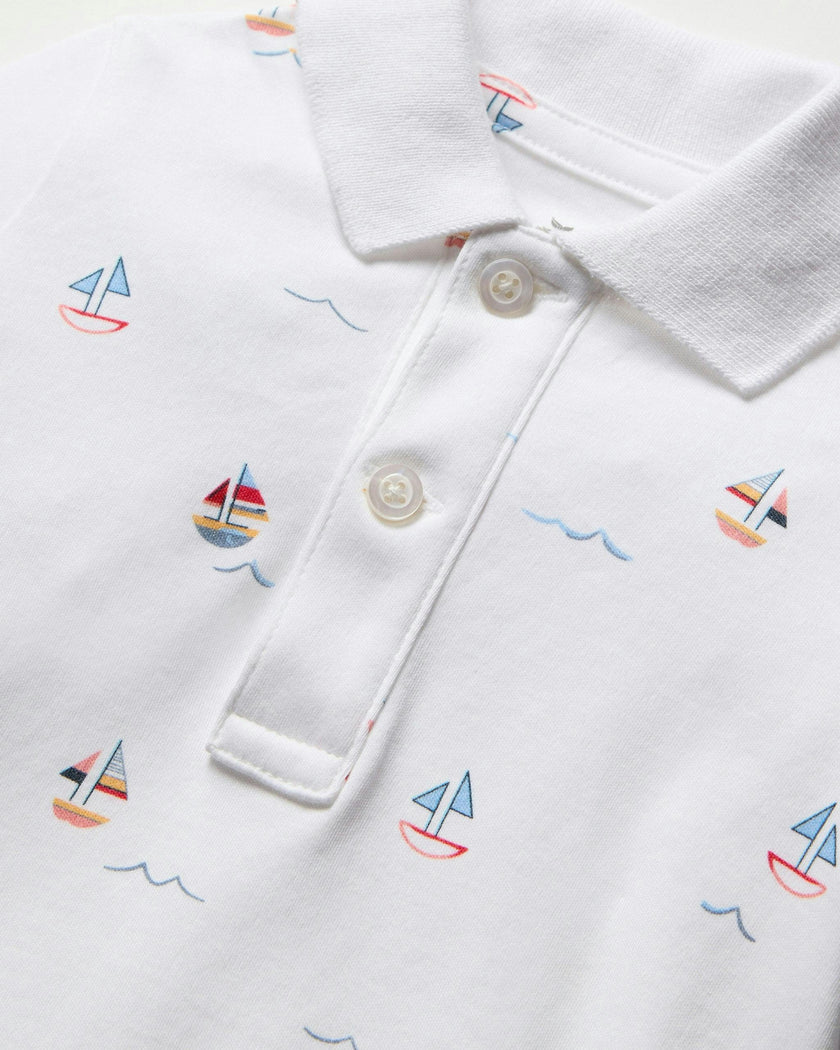 Baby's Pima Louis Play Romper in Bateau