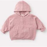 Baby Girls Fuzzy Zip-Up Hoodie