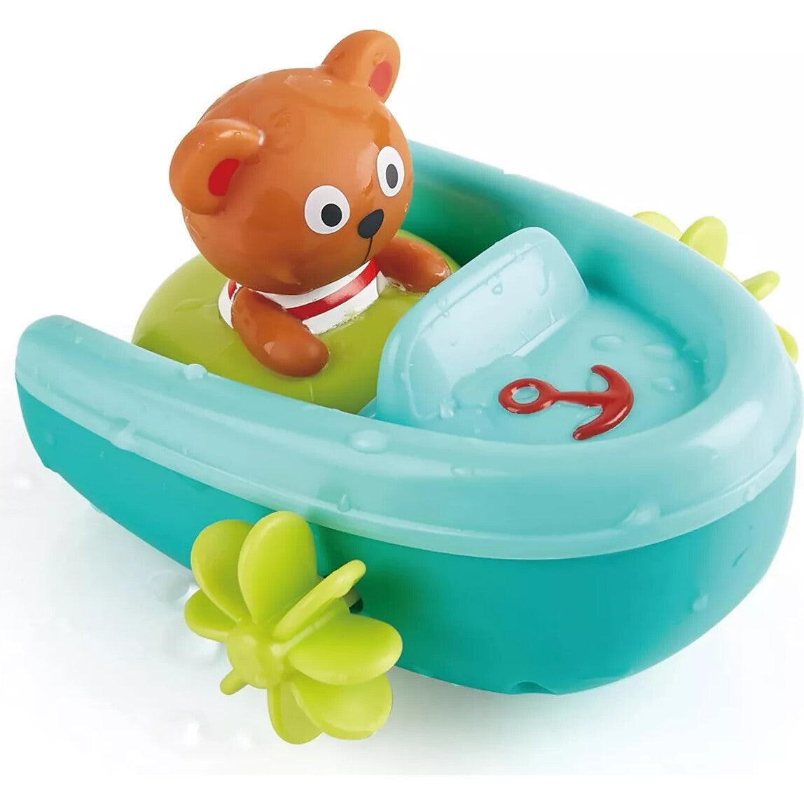 Hape: Tubing Pull-Back Boat - With Teddy Figure Companion
