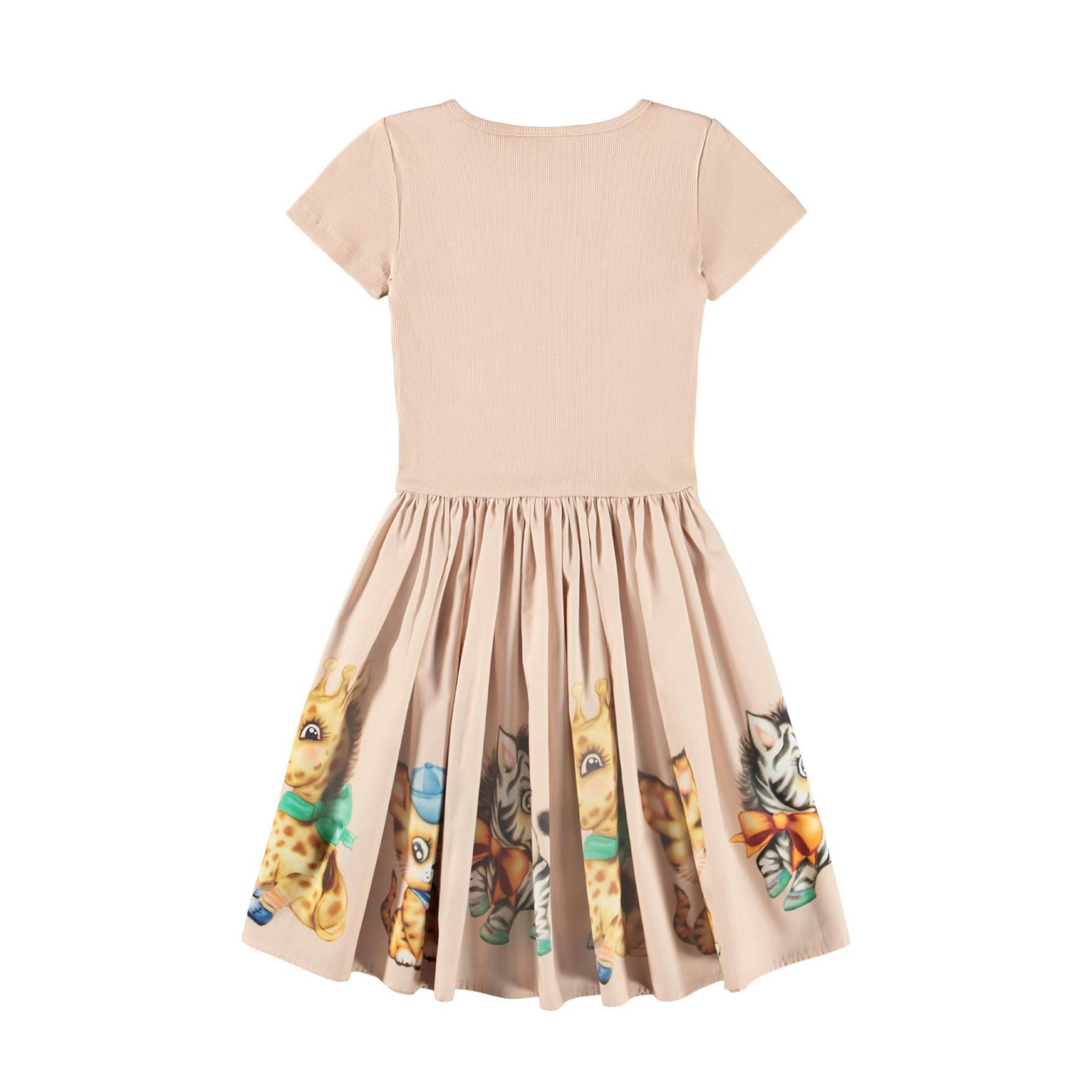Vintage Blush Cissa Woodland Animal Print Dress