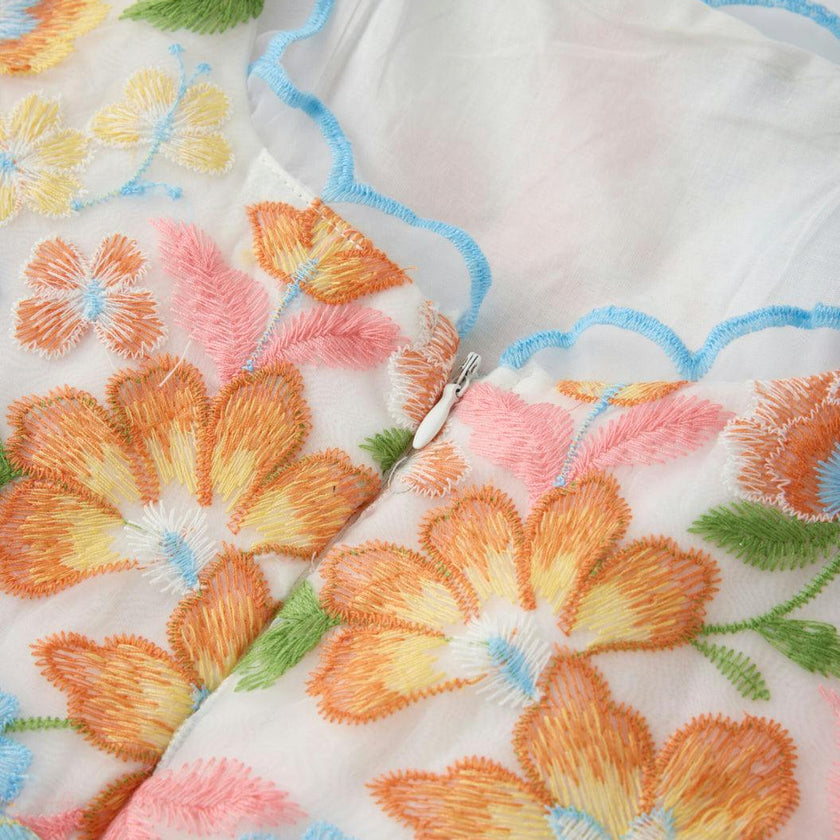 Bianca Embroidered Mini Dress