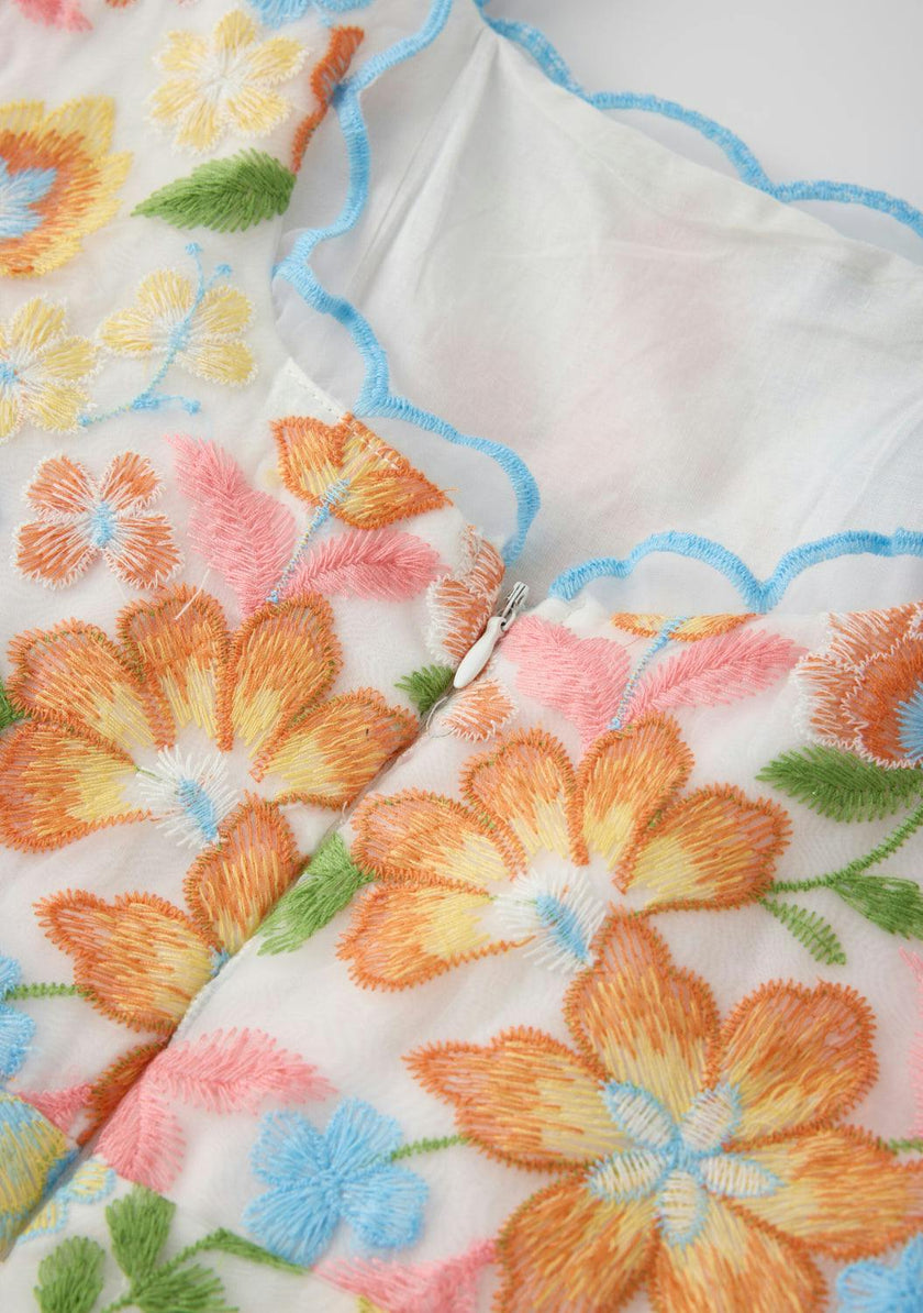 Bianca Embroidered Mini Dress