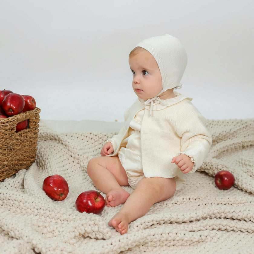 Woven 2Pc Set and Cardigan Cream