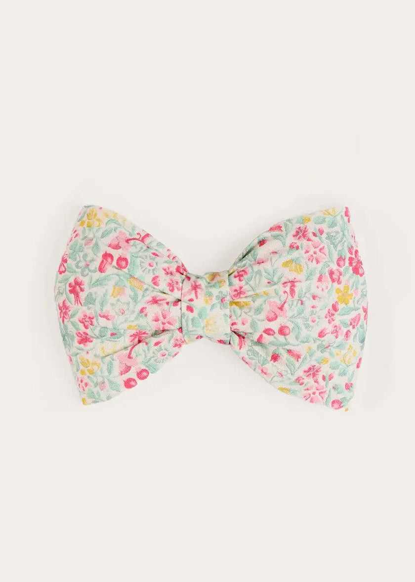 Adelaide Floral Medium Bow Hair Clip