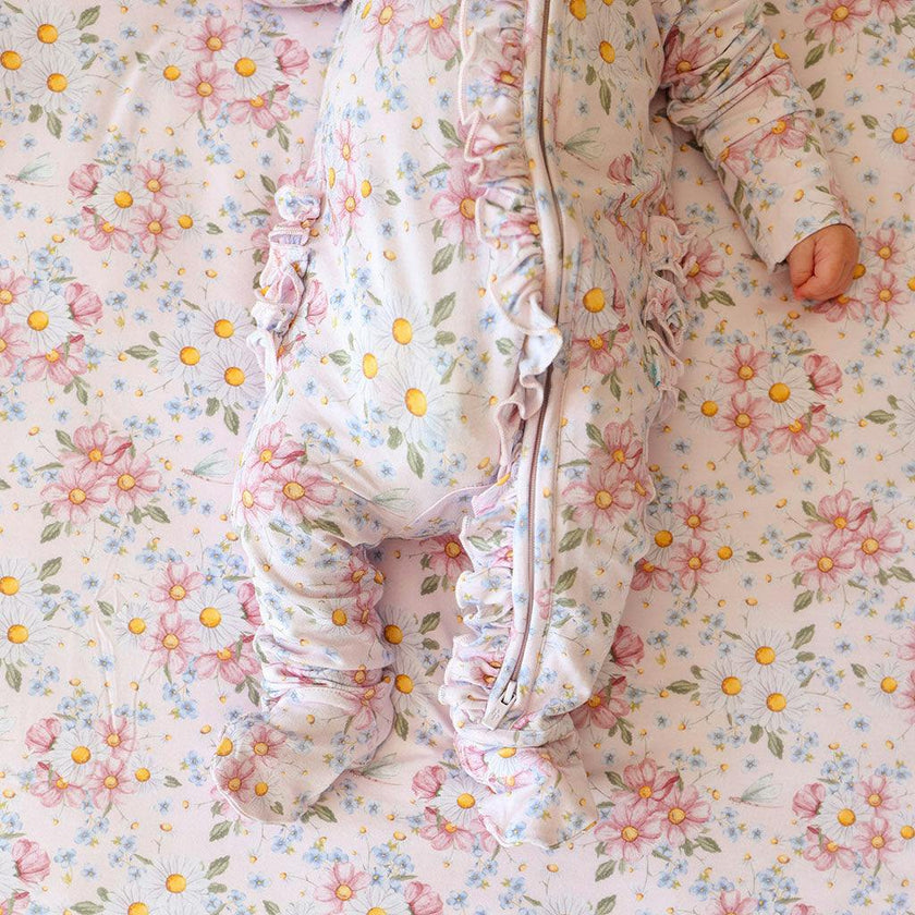 Jillian Footie Ruffled Zippered One Piece