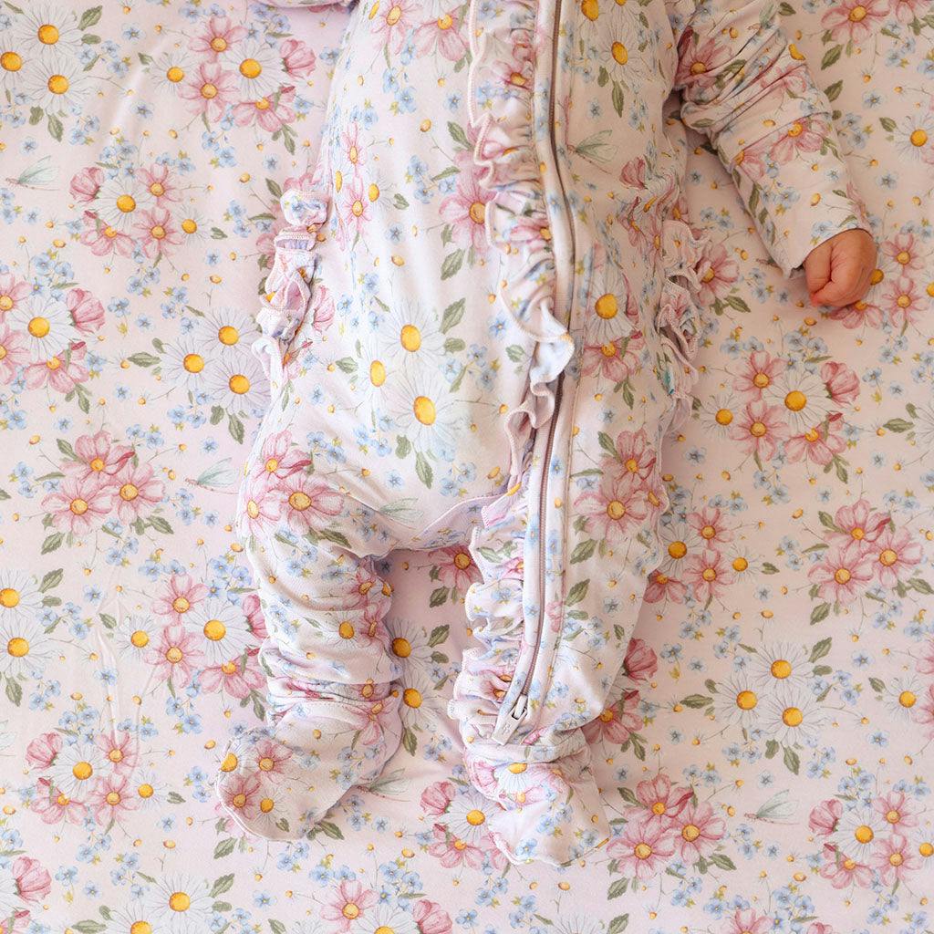 Jillian Footie Ruffled Zippered One Piece