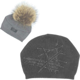 Slouch Embellished Beanie (Snap On Pom Sold Separately)