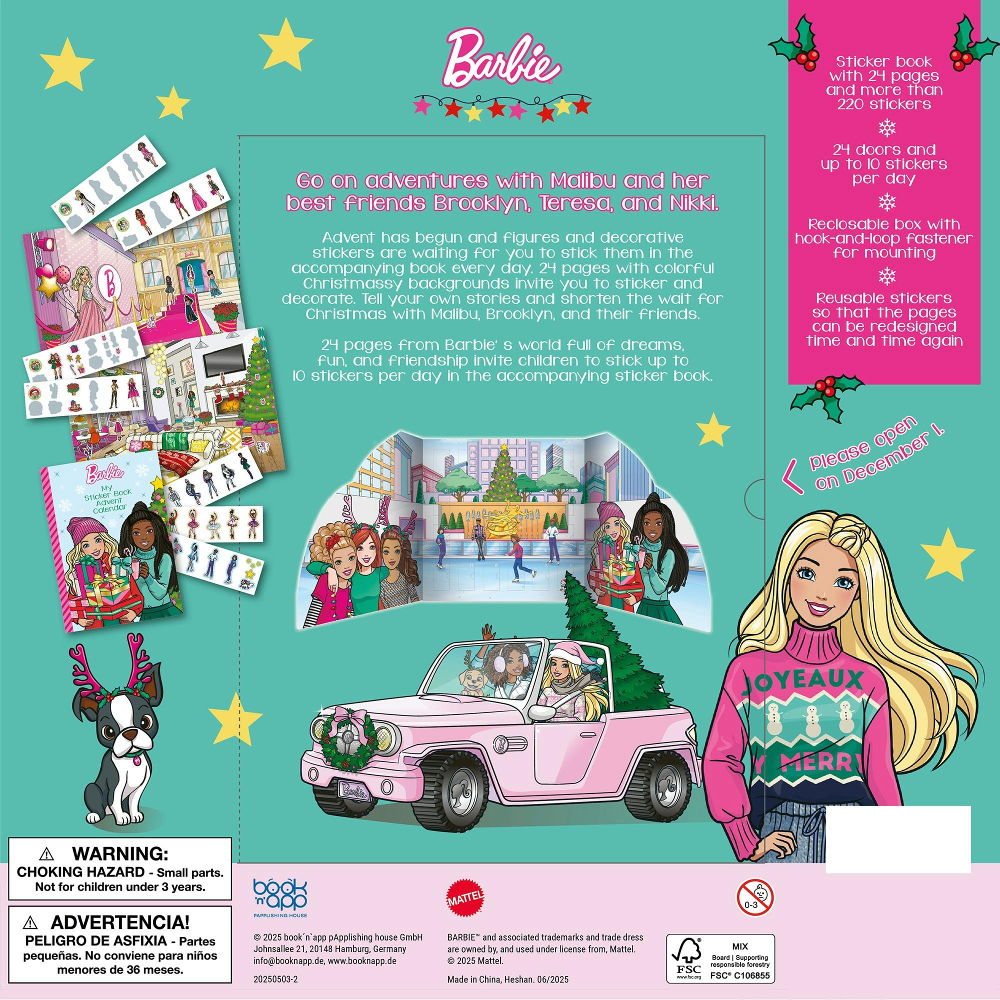 Sticker Book Advent Calendar: Barbie