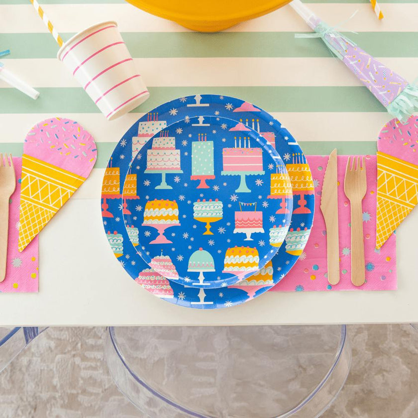 It's A Birthday Small Cake Print Plates