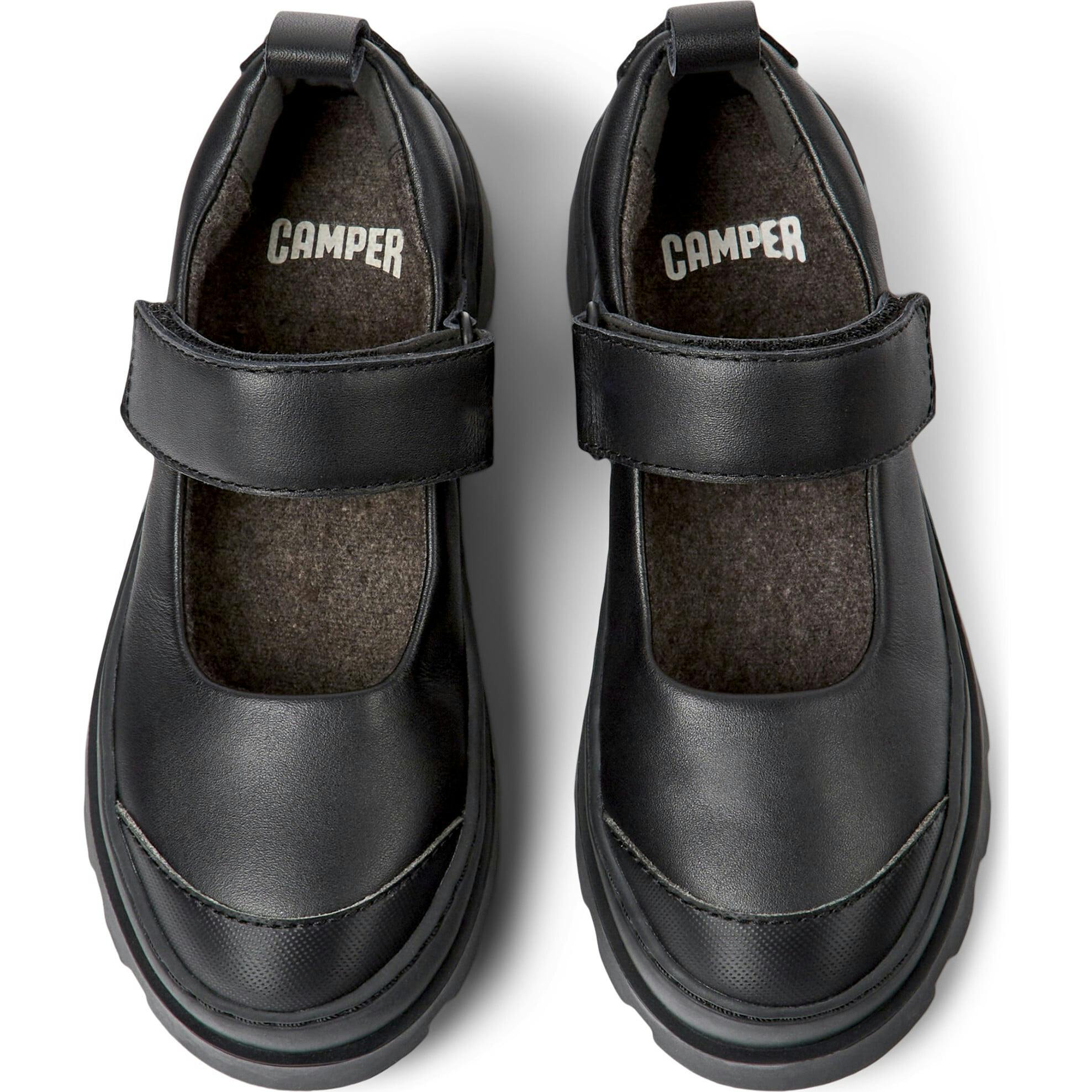 Brutus Leather Mary Jane Shoes, Black