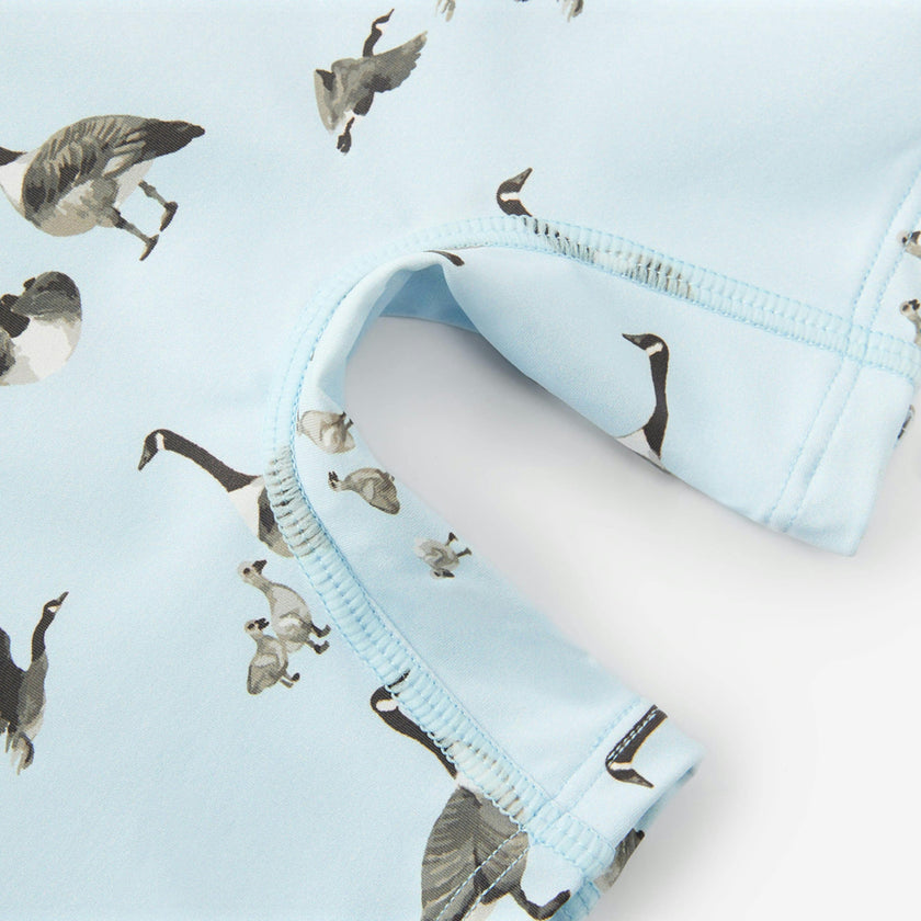 Goose Zipper Shortall Swimsuit
