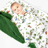 Christmas Tree Farm Bamboo Sherpa Blanket