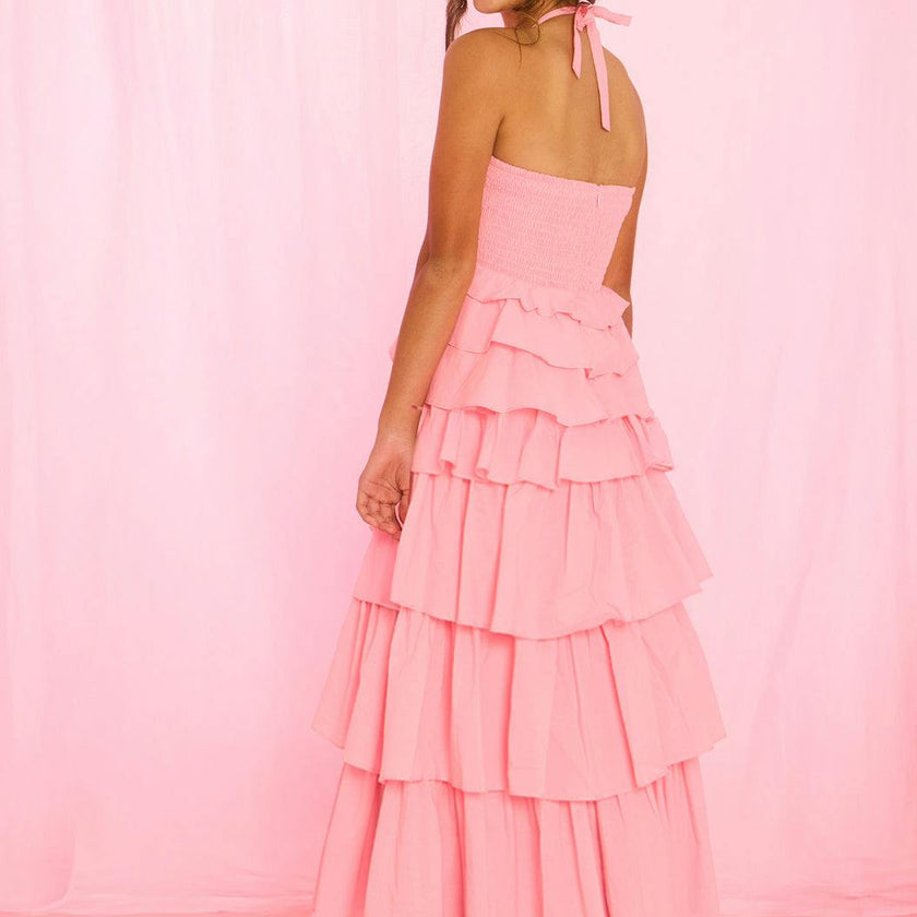 Ellie Cotton Frill Maxi Dress