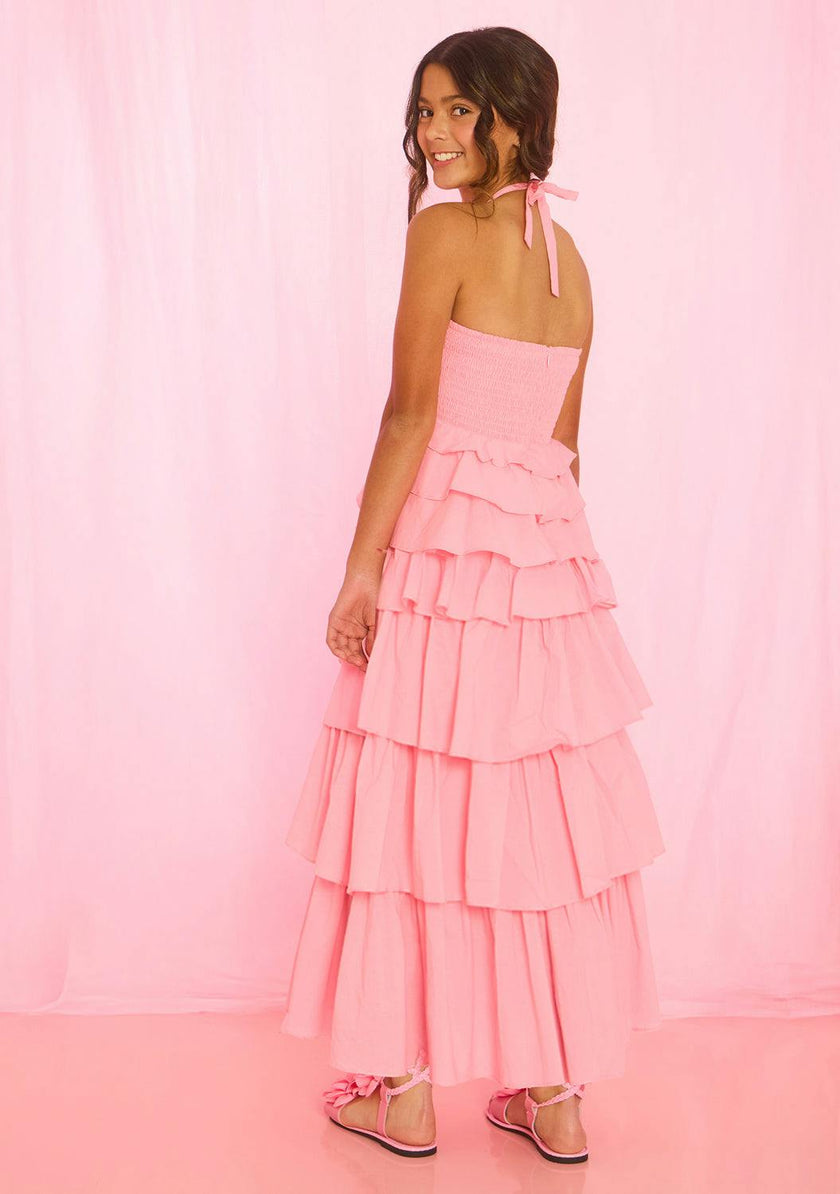 Ellie Cotton Frill Maxi Dress