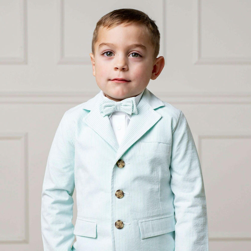 Classic Seersucker Bow Tie, Green