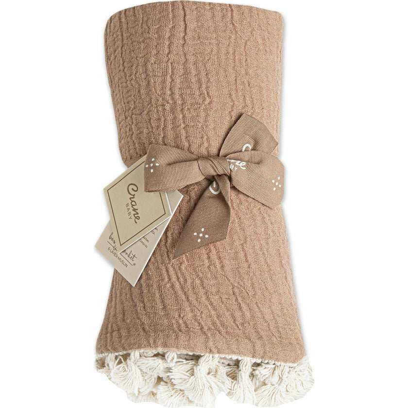 6-Layer Muslin Cotton Baby Blanket (Copper)