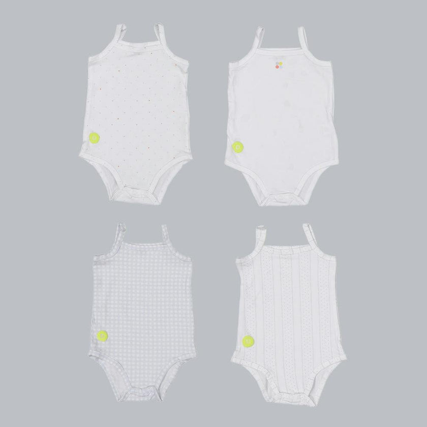 Baby Boy Sleeveless 4pc Onesie Set