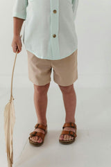Boys Dressy Shorts in Khaki