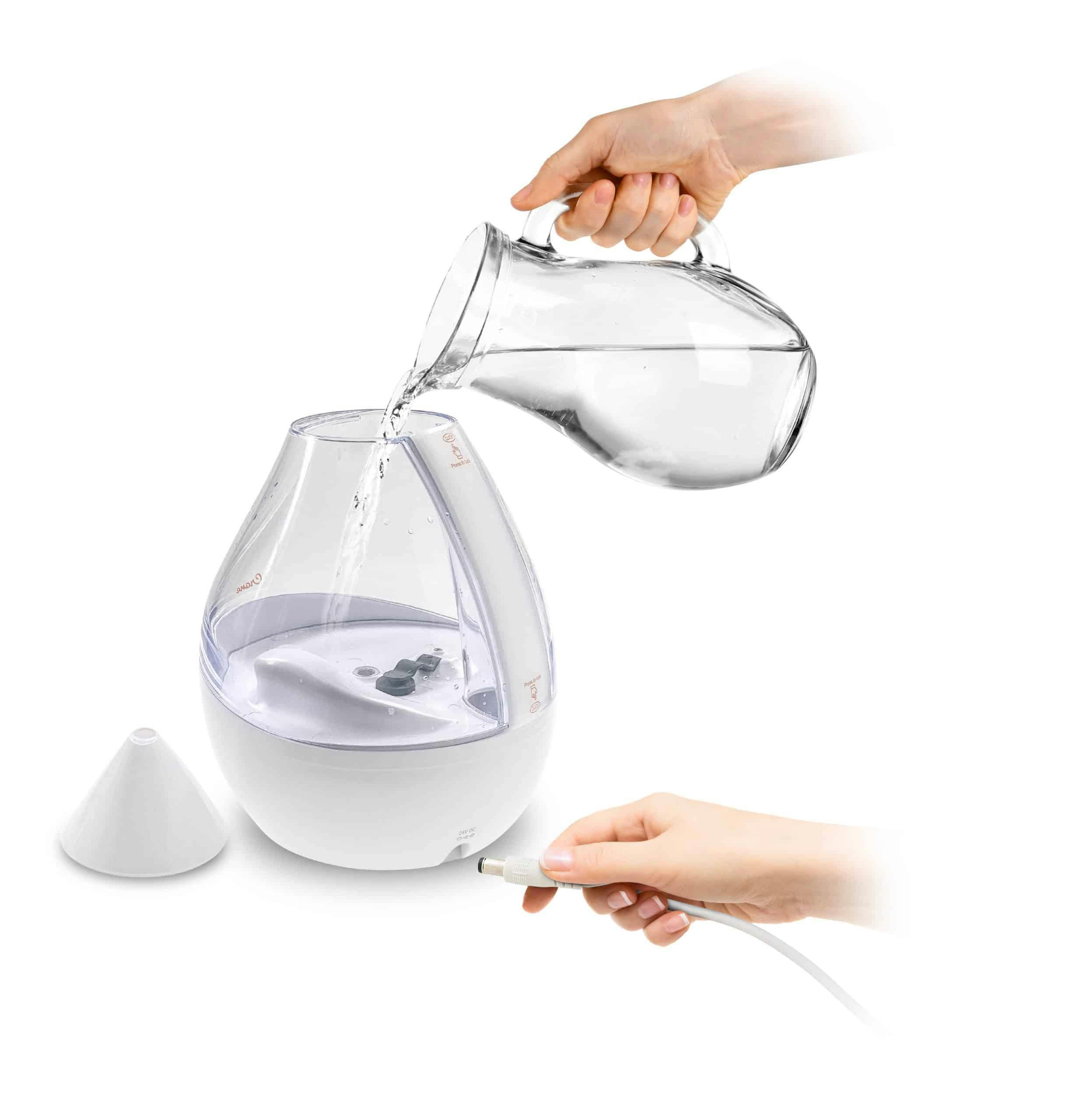 Crane 4-in-1 Top Fill Humidifier, 1 Gallon with Sound Machine, Night Light