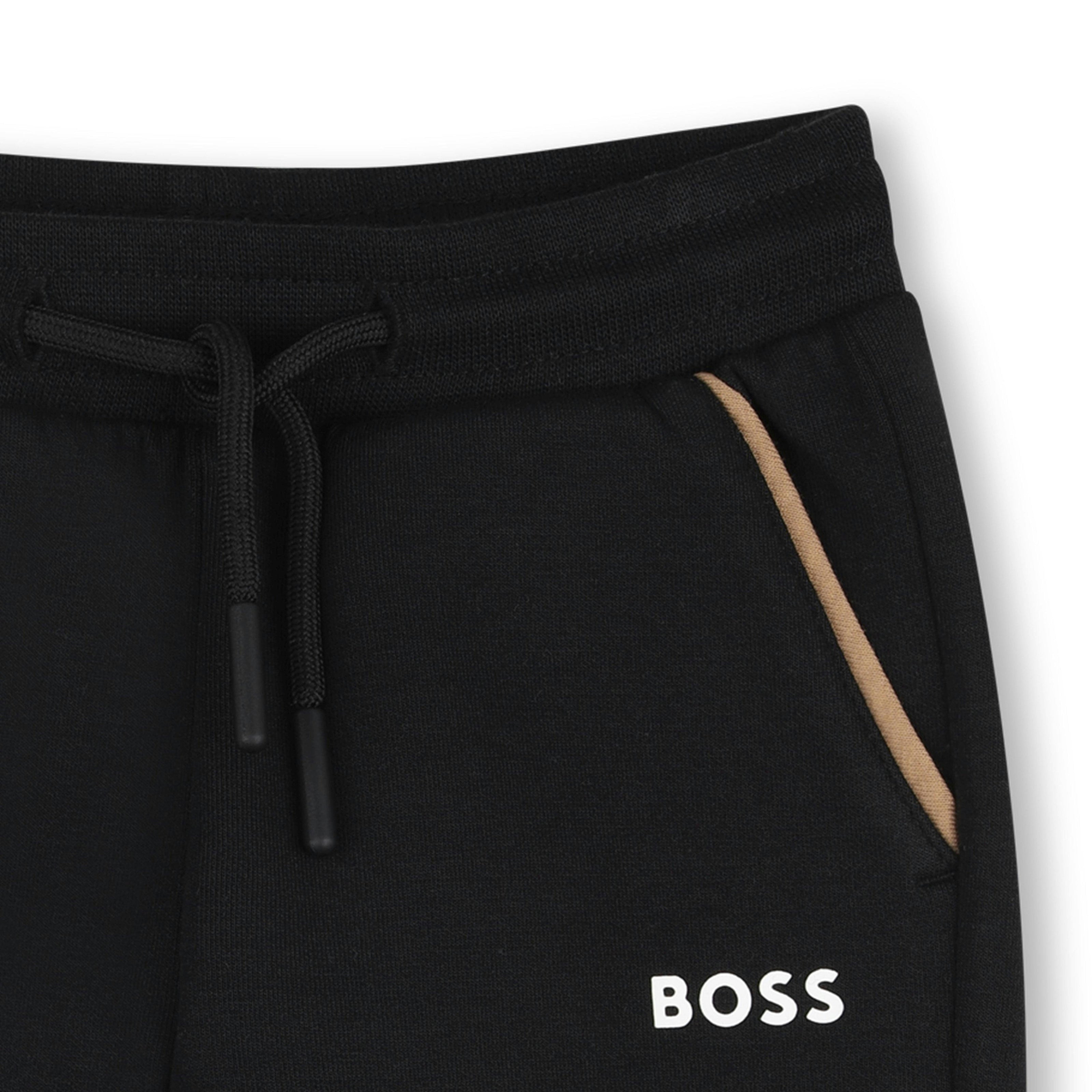 Black Zip-Up Tracksuit Set