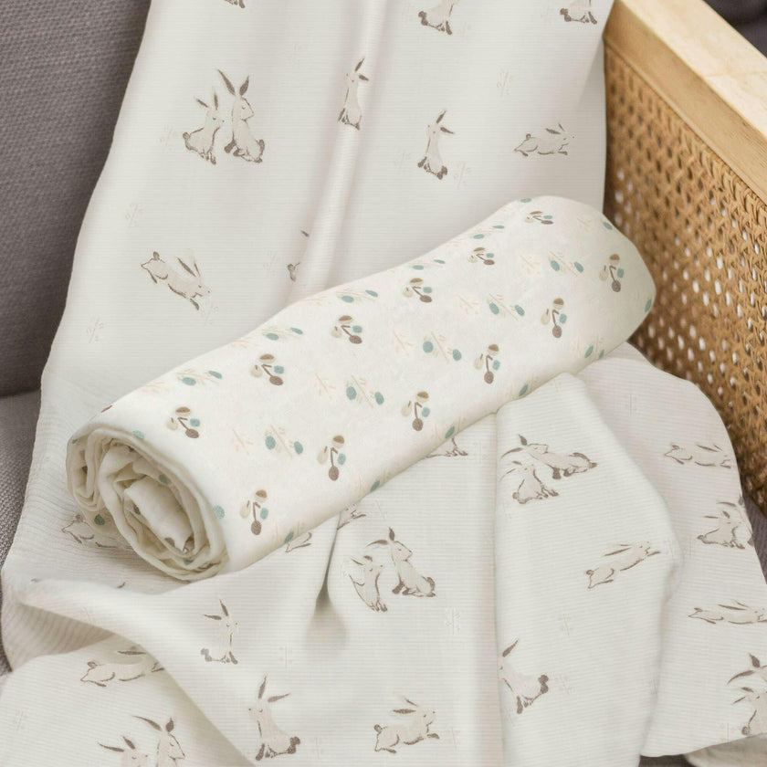 Organic Cotton Poppy Single Swaddle