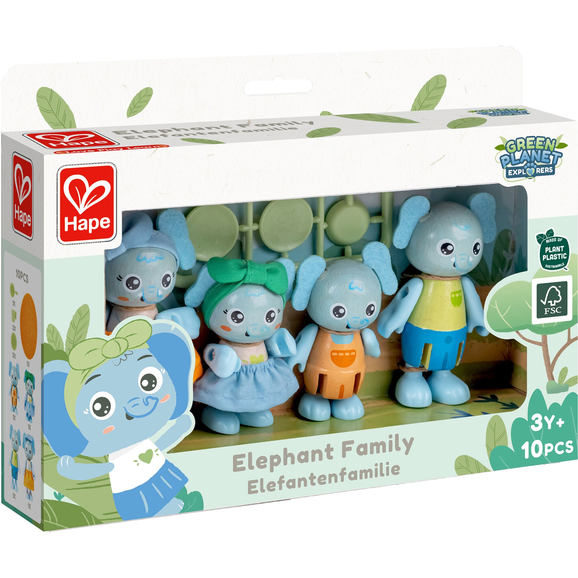Hape: Wonderland Family - 4 Animal Articulated Figurines
