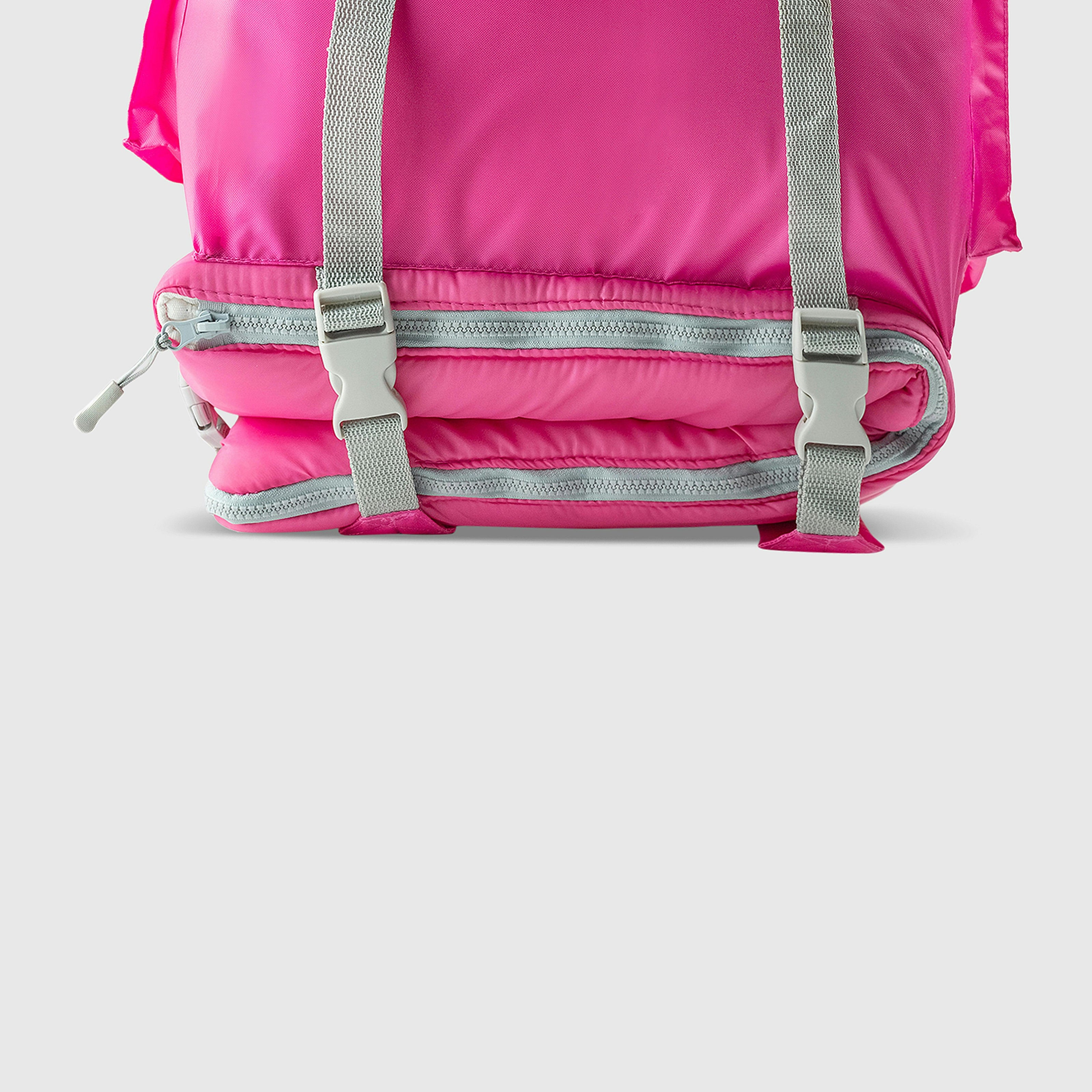 Sleep-n-pack: Packable Sleeping Bag, Big Kid 7-12+ yrs - Hibiscus Pink/Coconut Sherpa