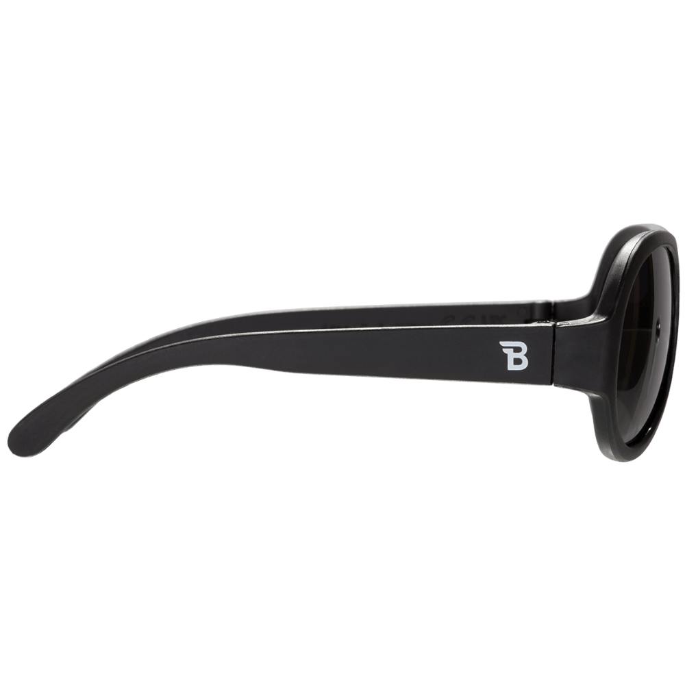 Jet Black Aviator I Smoke Lenses