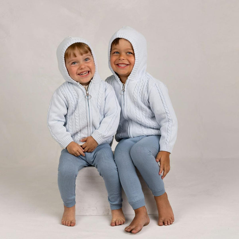 Cable Zip Up Hooded Sweater