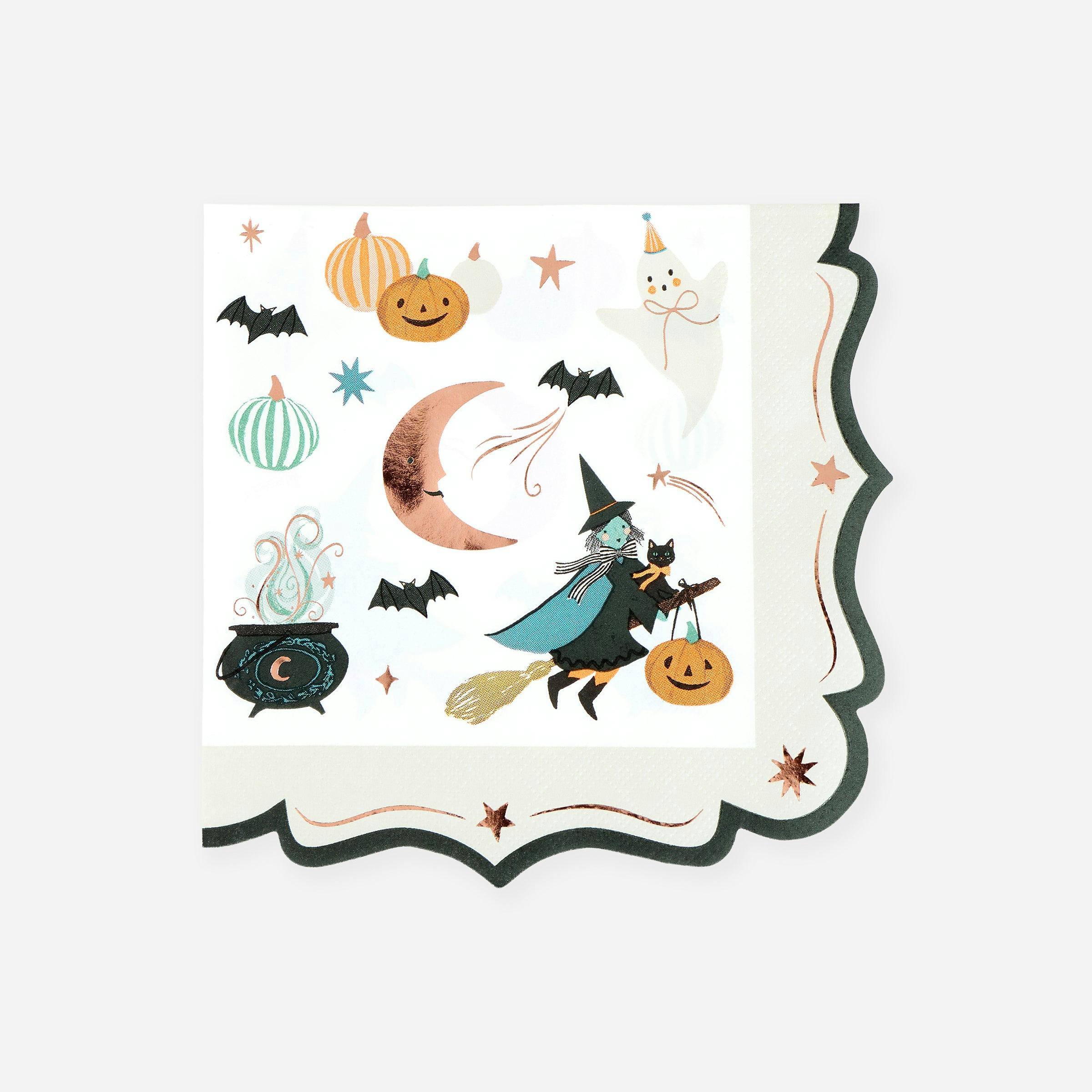Ornate Edge Halloween Large Napkins