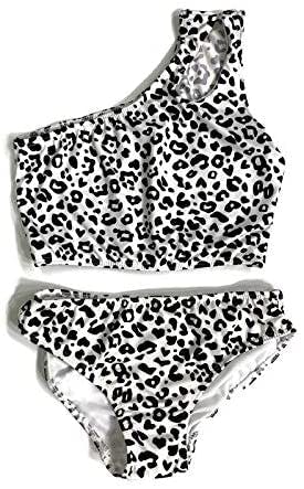 Girl's Two Piece One Shoulder Bathing Suit