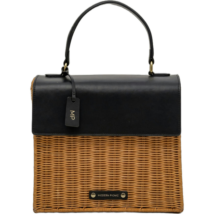 Medium Insulated Hand-Woven Wicker Lunchbox