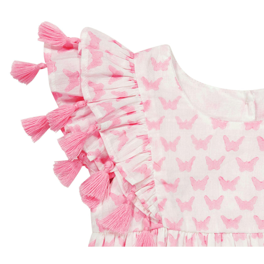 Anna Baby Romper Pink Butterfly, Pink Butterfly