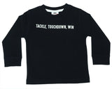 Kids Two-Sided Graphic Shirt - Football Touchdown - Navy