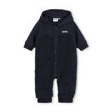 Navy Logo Baby Hooded Overall