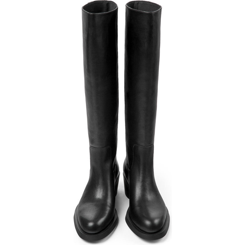 Women's Bonnie Leather Boots, Black
