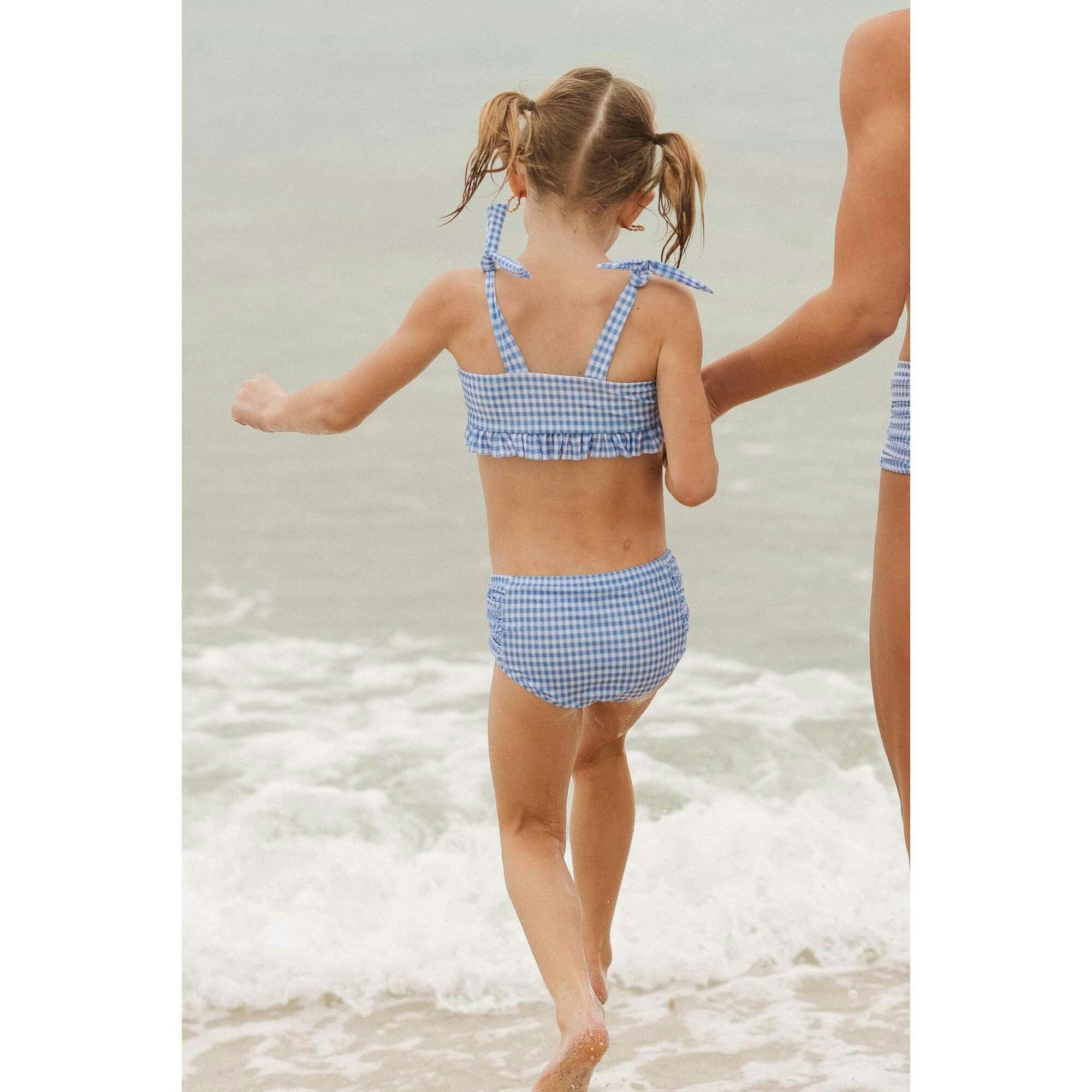 Mini Mid Rise Ruched Bottom in Blakely Gingham