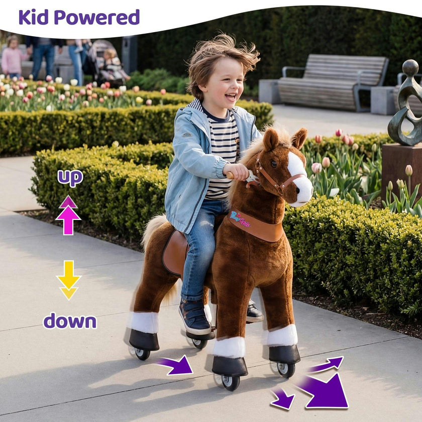 Model U® Horse Ride-On Toy Age 4–7 – Brown