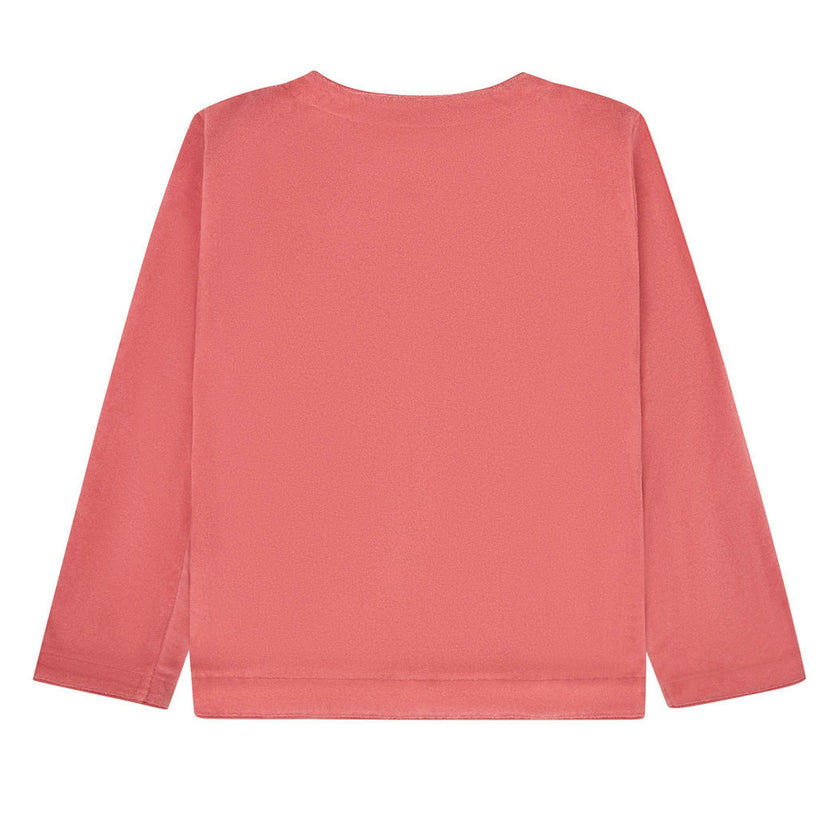 women's sailor red french terry jacket
