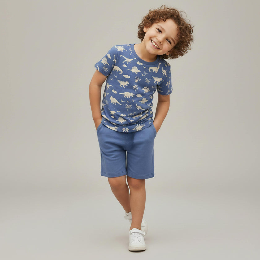 Organic Tee & Shorts Set - Dino