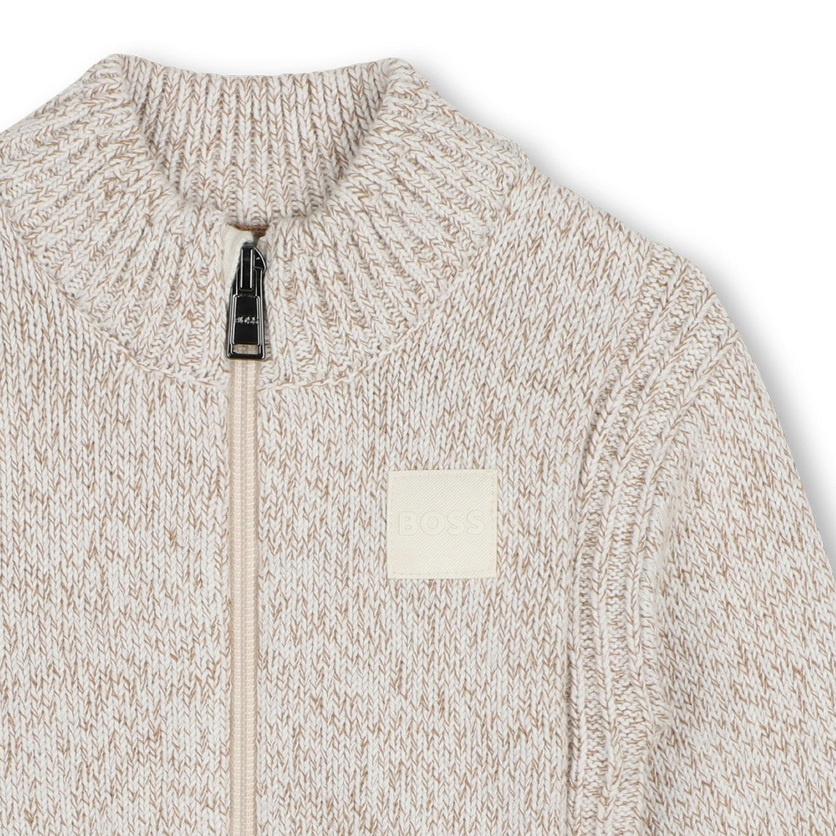 Ivory Zip Knit Sweater