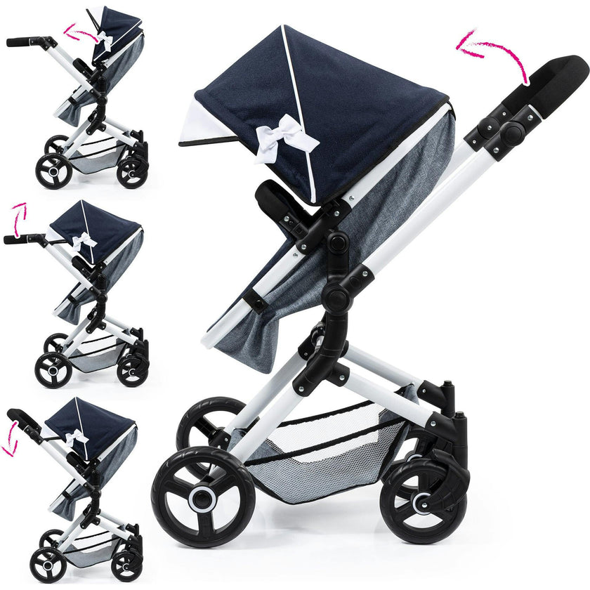 Bayer Design Dolls: Pram Neo Vario - Blue
