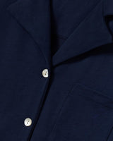The Olivia Wide Leg Pima Pajama Set in Navy