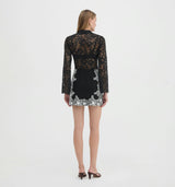 The Ash Skirt - Black with Ivory Lace