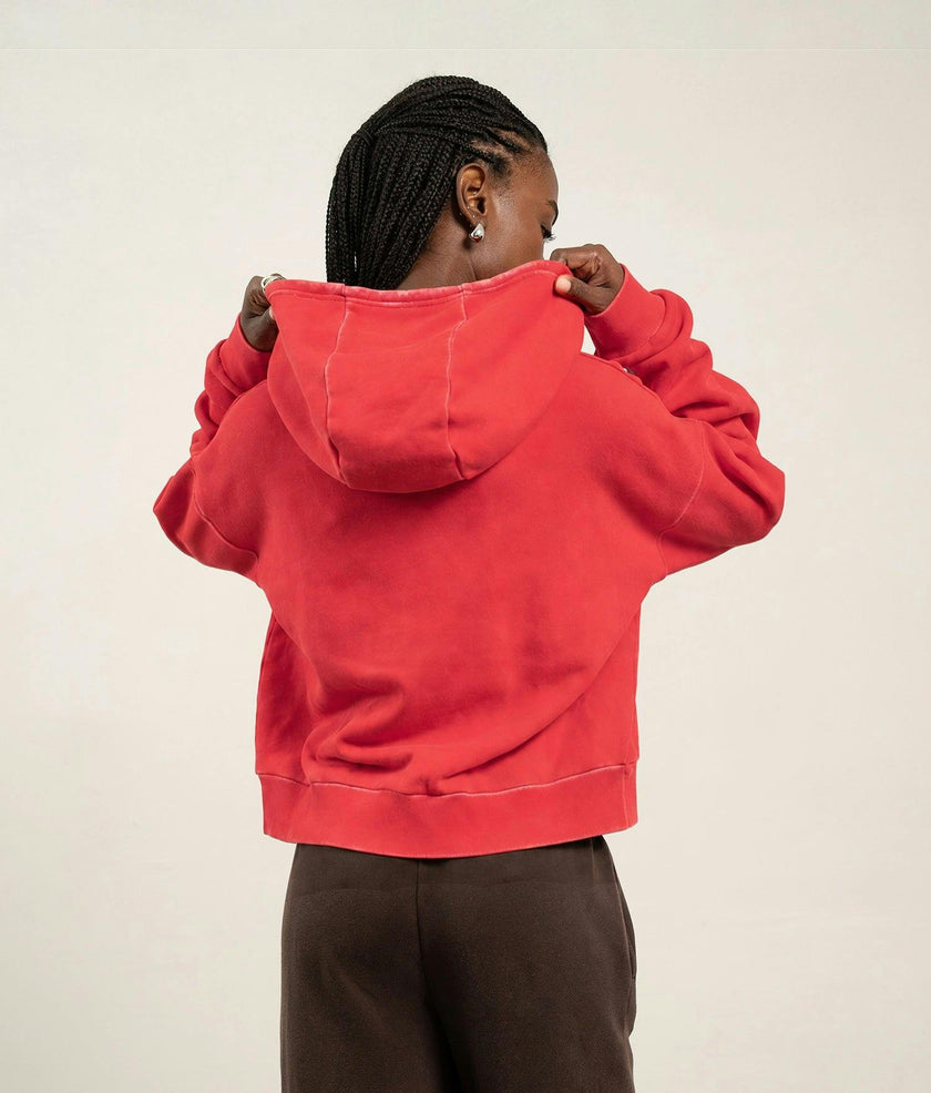 Womens Dream Terry Hoodie - Terry - Vintage Samba Red